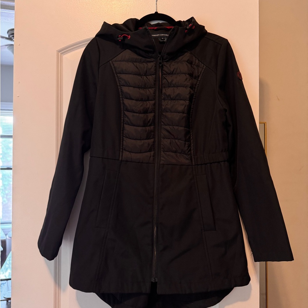 French Connection Black Hooded Jacket